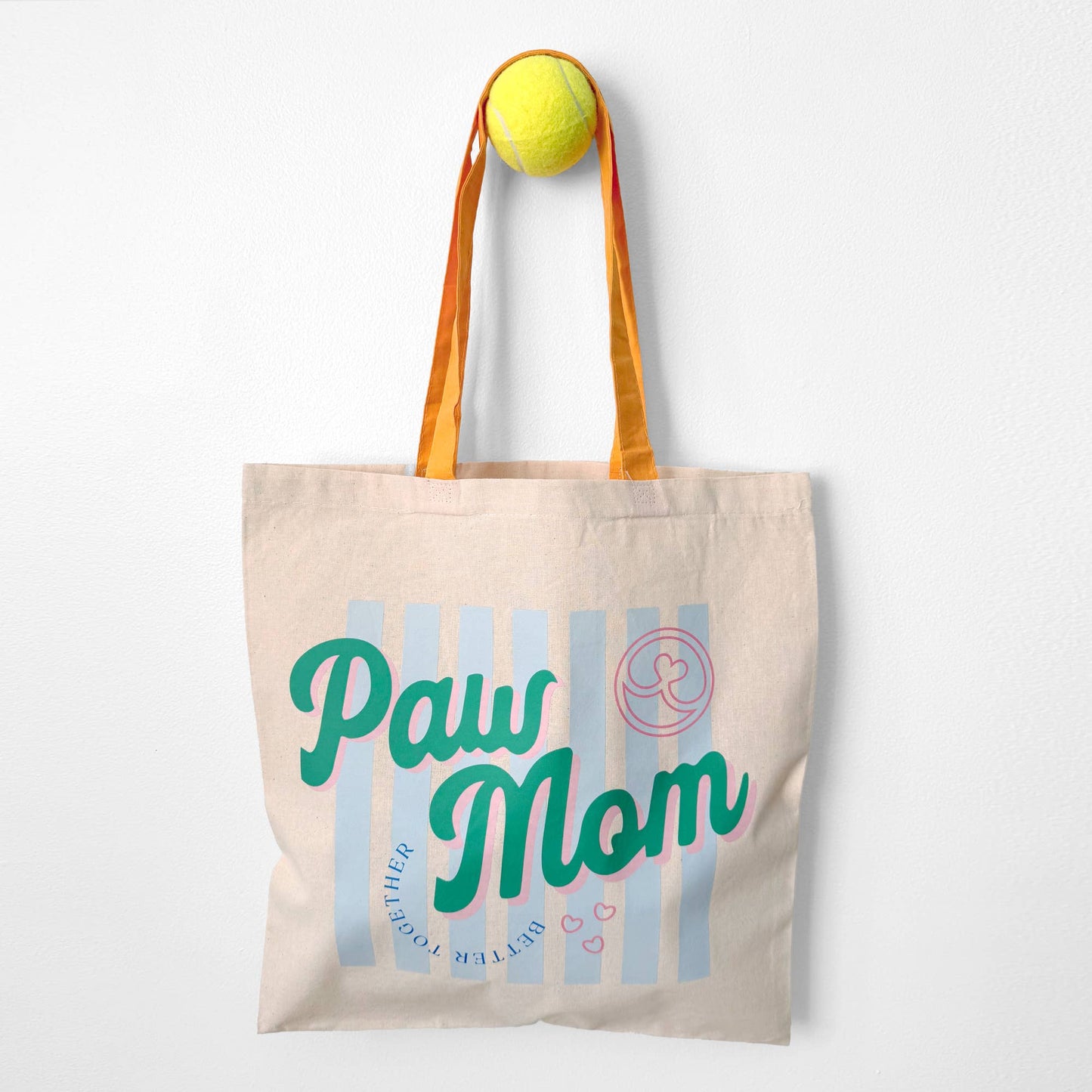 Paw Mom Canvas Tote Bag