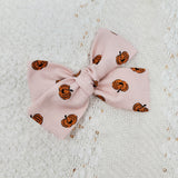 Pink Happy Pumpkins Hair Bow