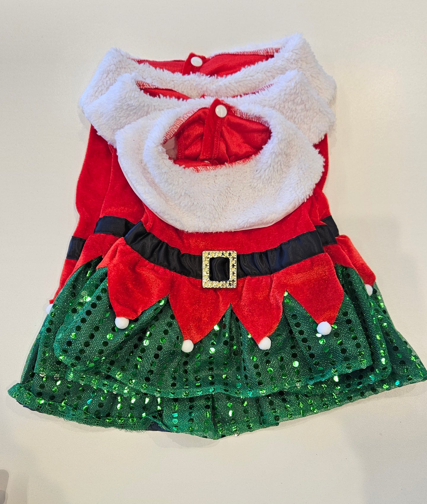 Vestido de perro de la señora Claus