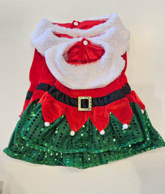 Vestido de perro de la señora Claus