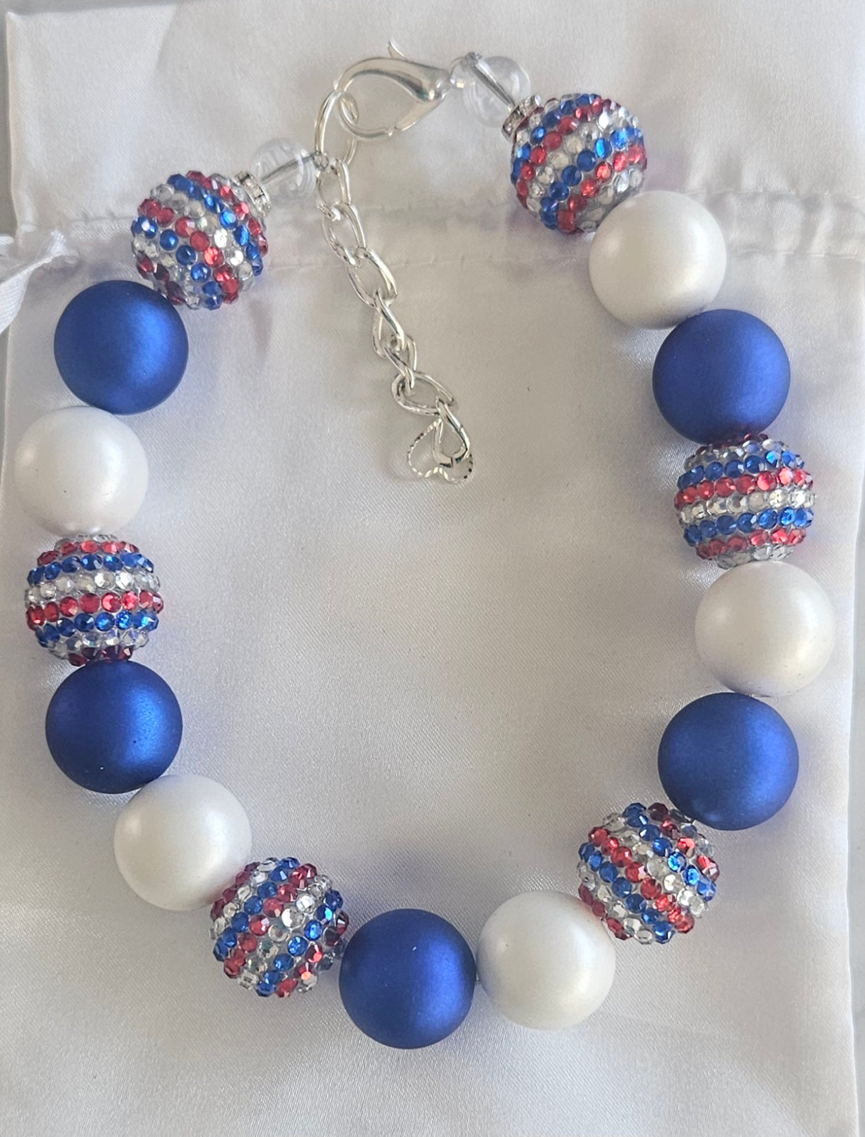 Fourth of July American Glitz Dog Necklace