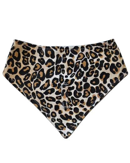 Cheetah Denim with Loop Dog Bandana