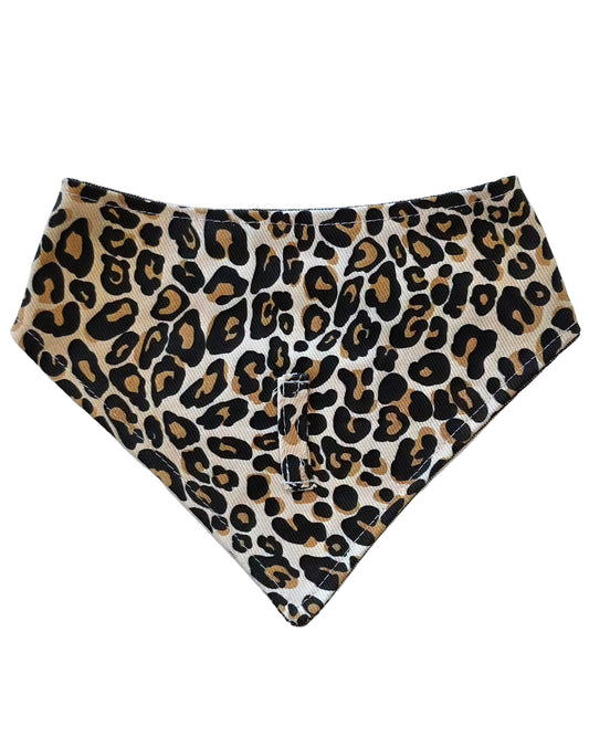 Cheetah Denim with Loop Dog Bandana