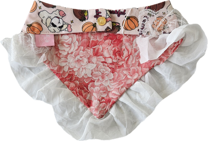 Lamb Thankful Dog Bandana with Trim - Pink
