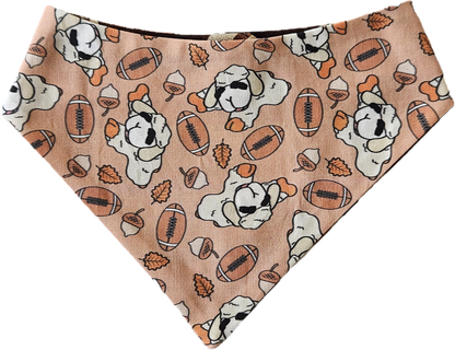 Lamb Football Dog Bandana - Brown