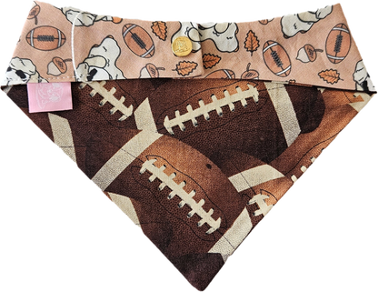 Lamb Football Dog Bandana - Brown