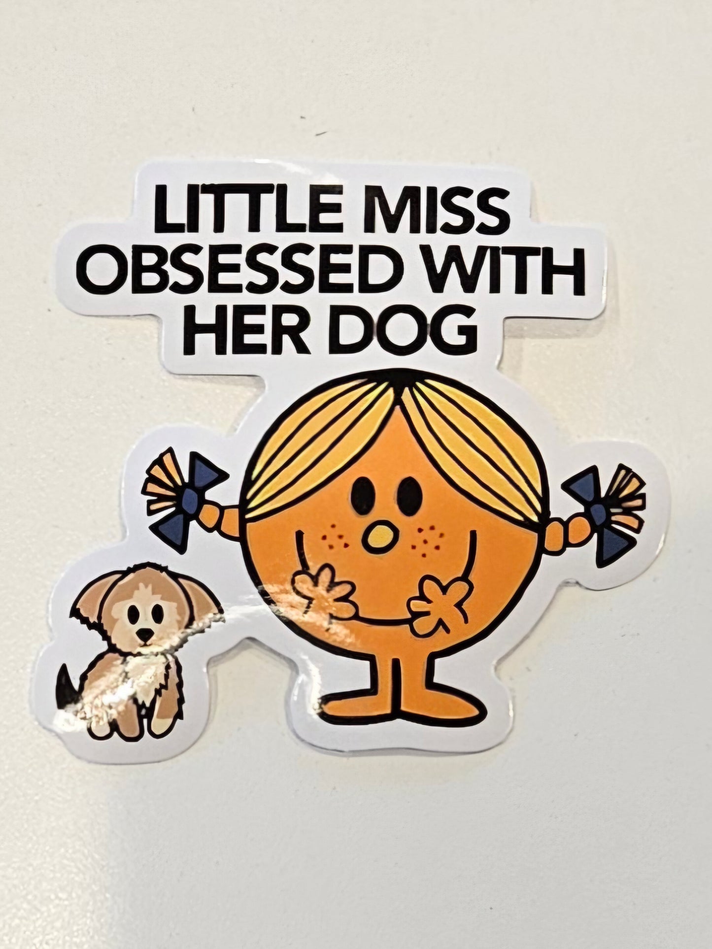 Little Miss Obsessed with Her Dog Sticker