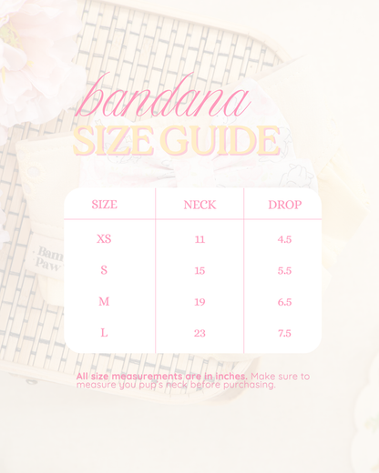 Blue Flower Dog Bandana