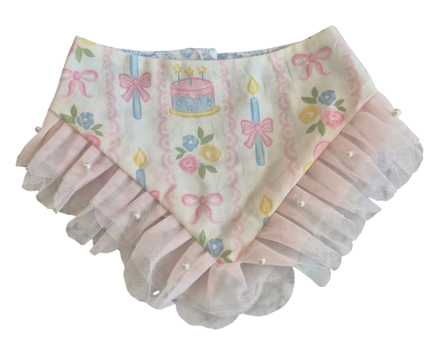 Pastel Birthday with Tulle Dog Bandana