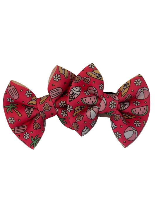 Pink Summer Fun Double Bows