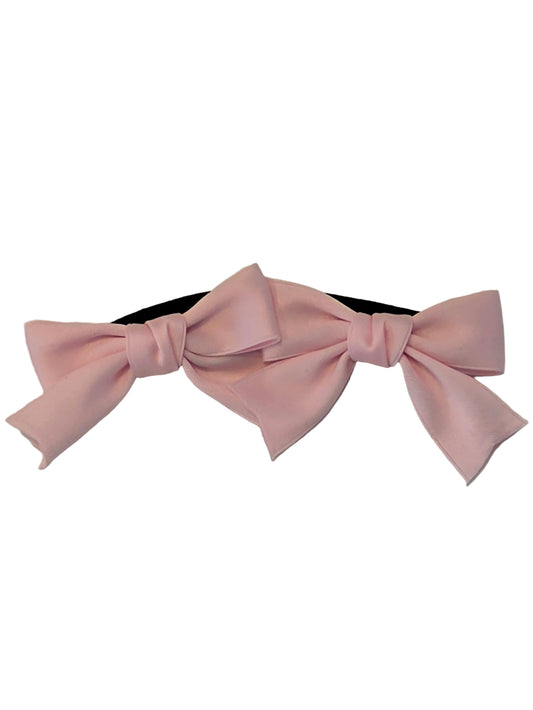 Coquette Double Headband Dog Bows - Pink