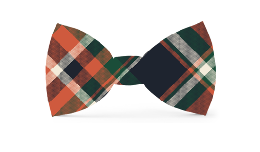 Dakota Plaid Flannel Dog Bow Tie: Large