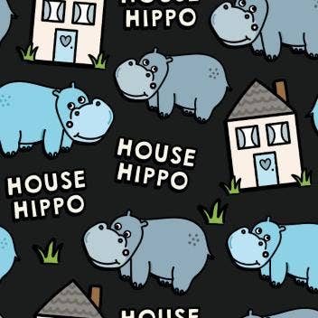 Black 'Pitty-potamus' Pit bull Pajamas