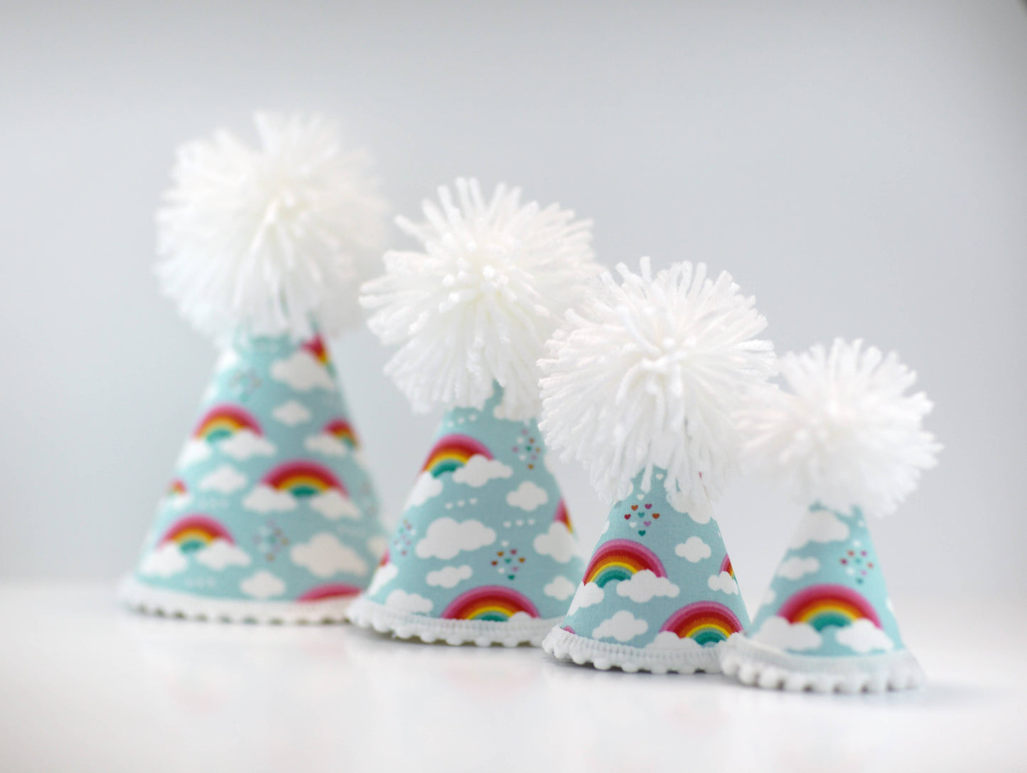 Rainbow Cloud Party Hat