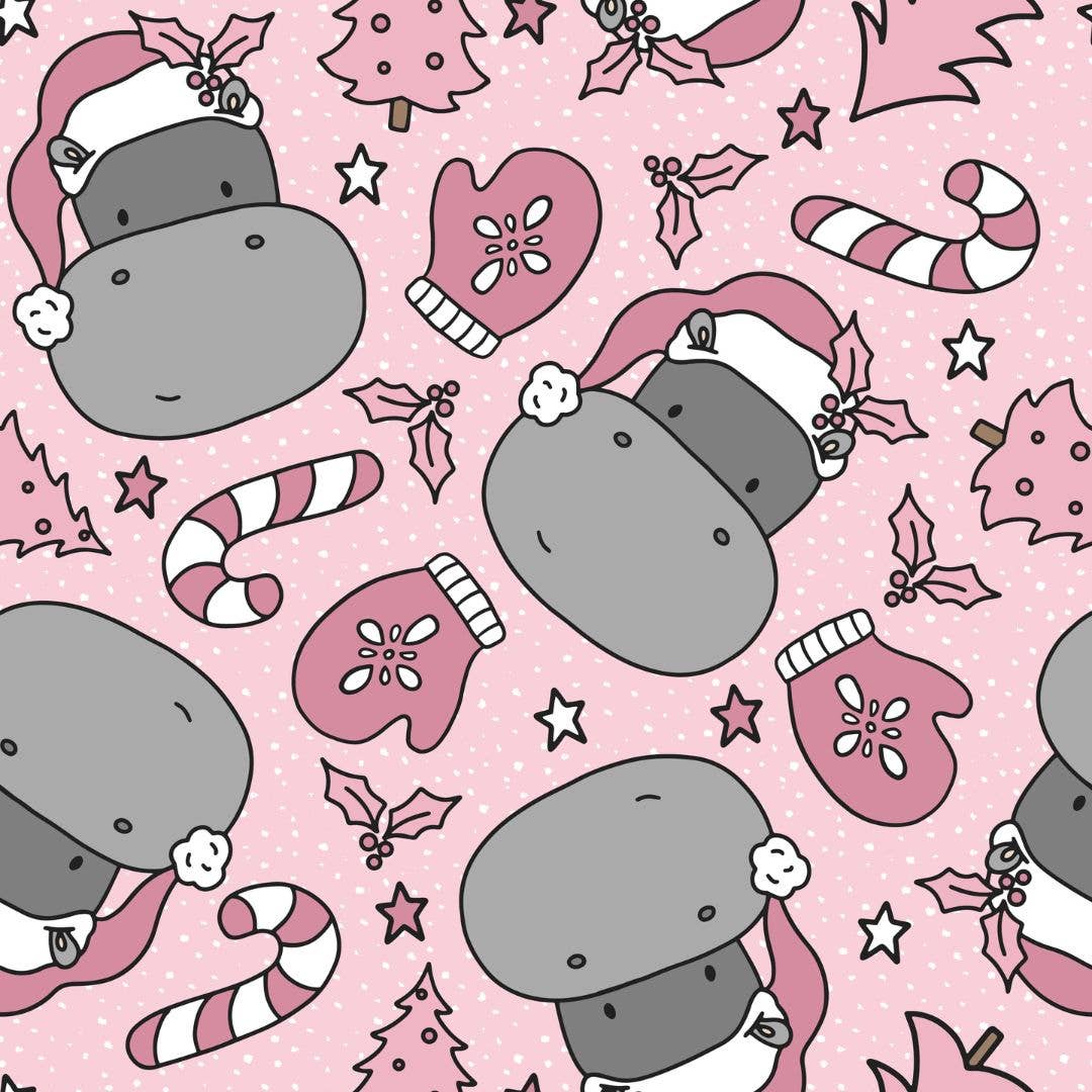 Pink Christmas Hippo TUTU