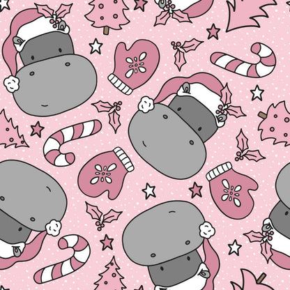 Pink Christmas Hippo TUTU