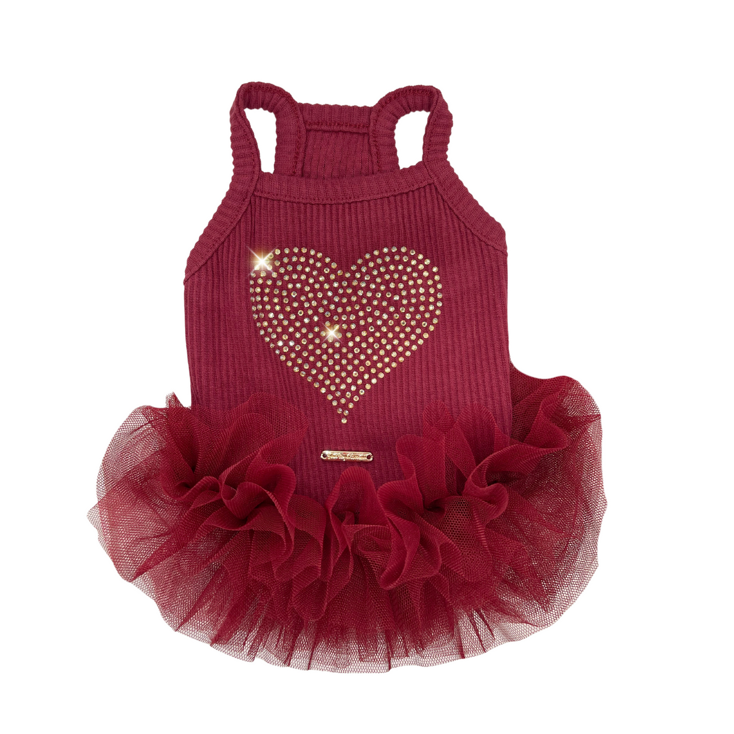 Holiday Burgundy Tutu Dog Dress