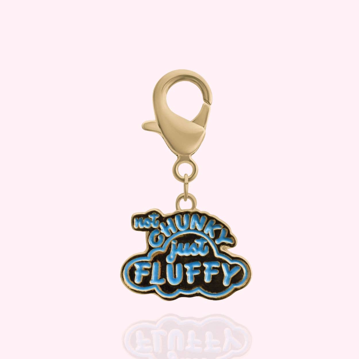 Dije para collar de perro "Not Chunky Just Fluffy": plata