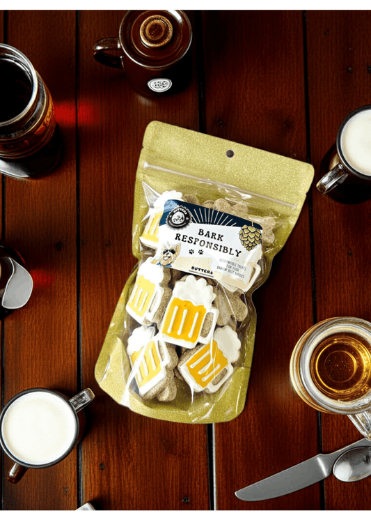 Bark Responsibly Beer Shaped Dog Cookies-6.5oz Bag