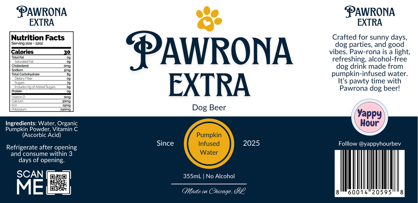 Paw-Rona Dog Beer 12oz  Pumpkin 