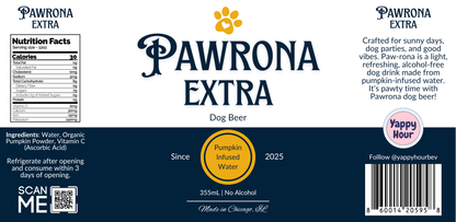 Paw-Rona Dog Beer 12oz  Pumpkin 