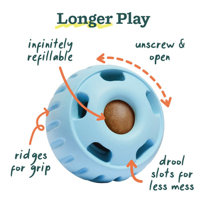 Pupsicle Blue - World's Best Treat Dispensing Dog Toy