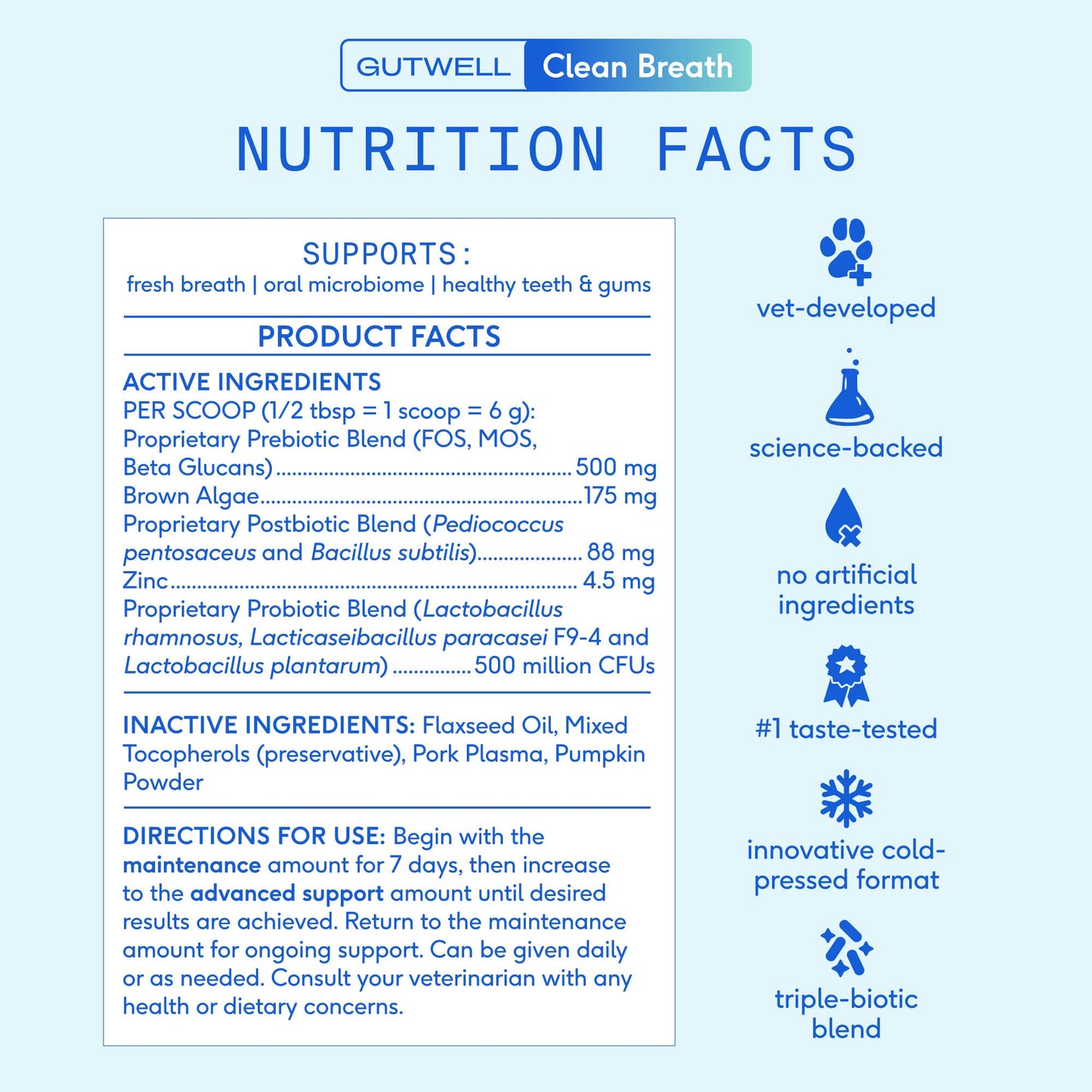 Native Pet GutWell Clean Breath, Dog Dental Care Supplement