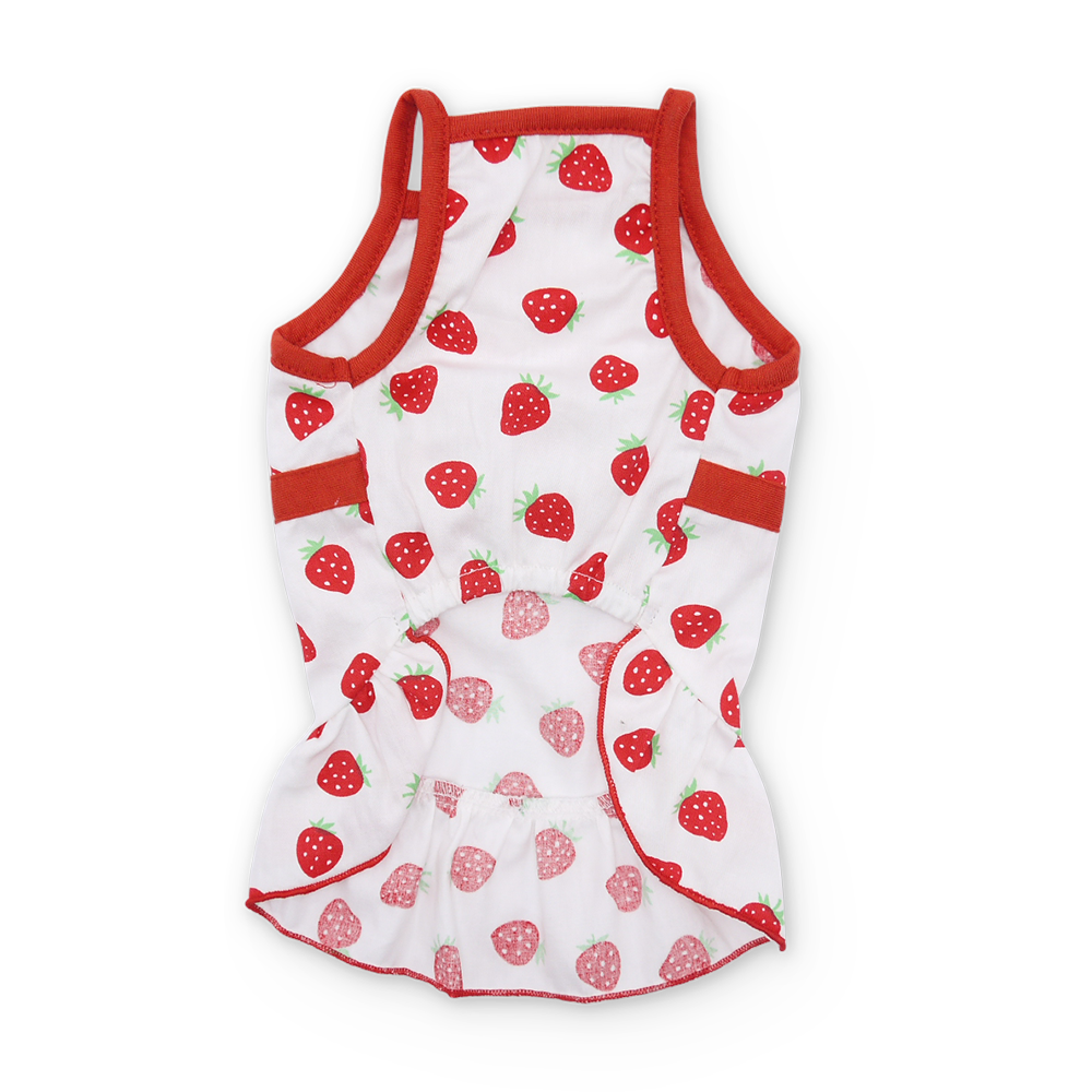 Vestido de perro con forma de fresa