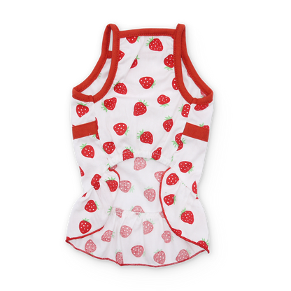 Vestido de perro con forma de fresa