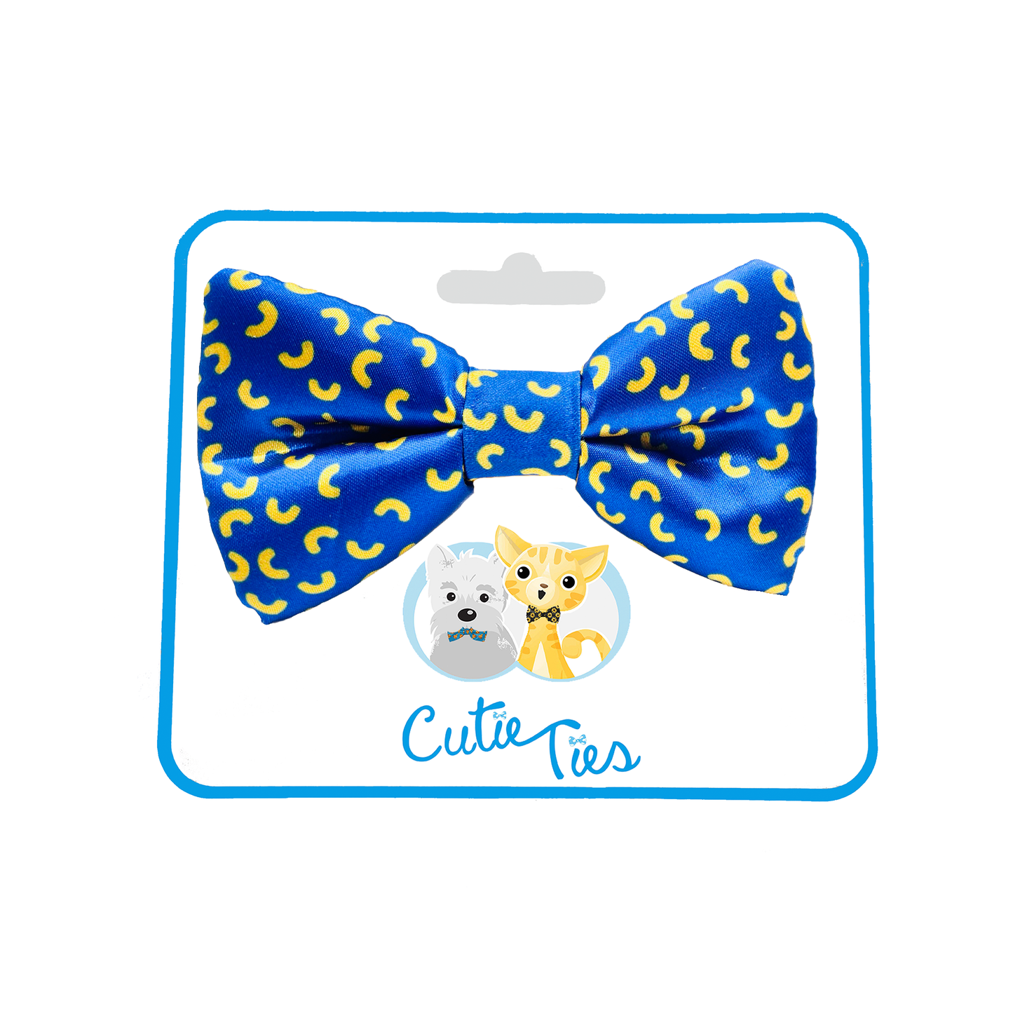 Mac and Cheese Blue Dog Bow Tie