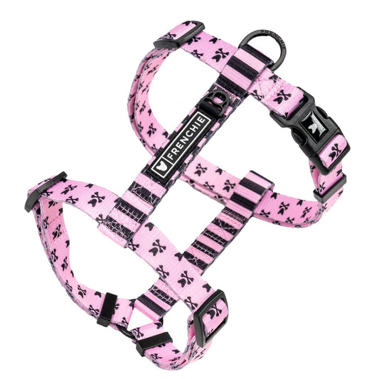 Frenchie Strap Harness - Pink Bad to the Bone