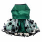 Green and Black Satin Holiday Dog Harness Dress