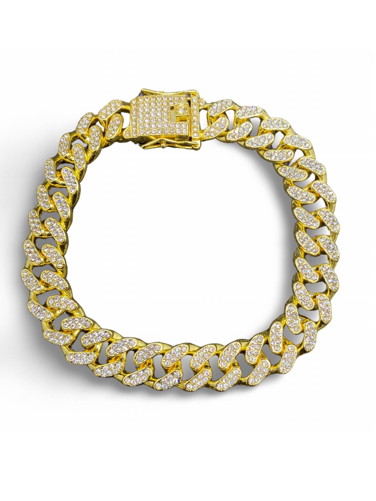 Gold Diamond Cuban Dog Collar