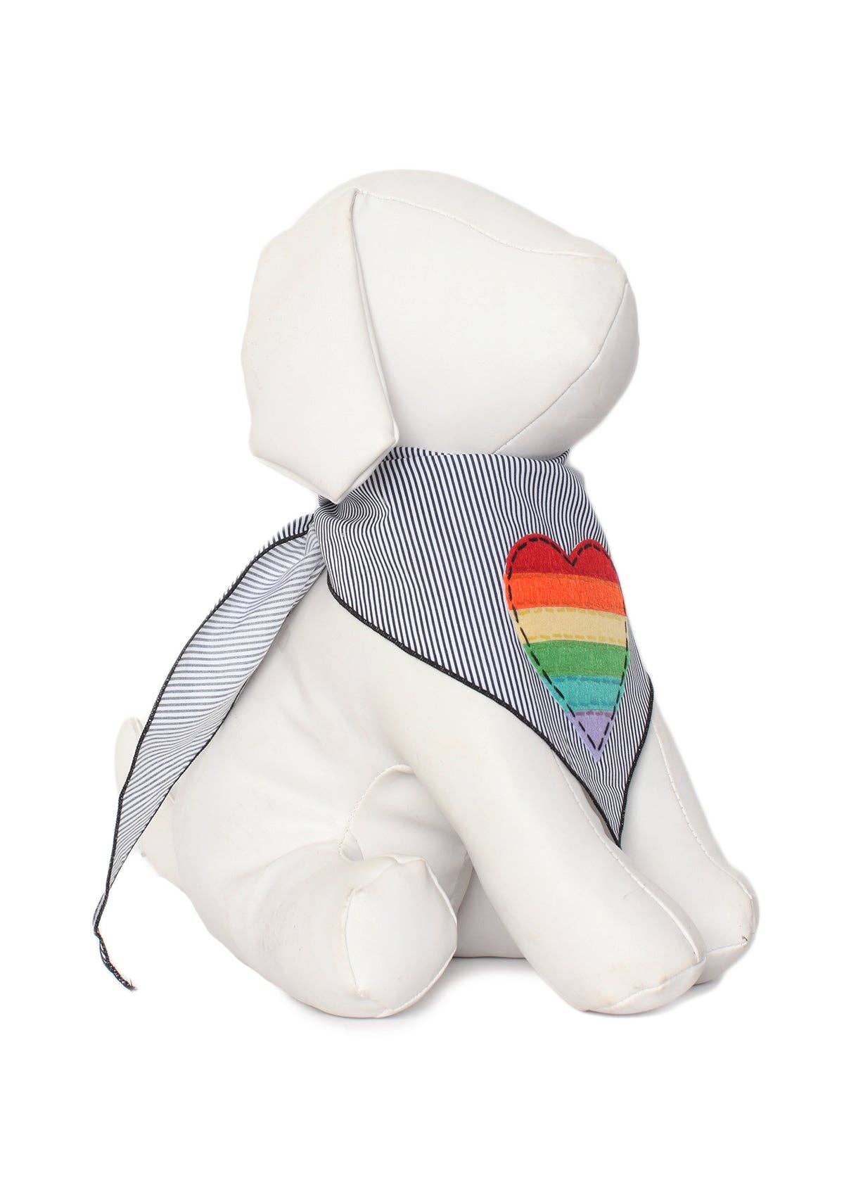 Stitched Rainbow Heart Patch Bandana
