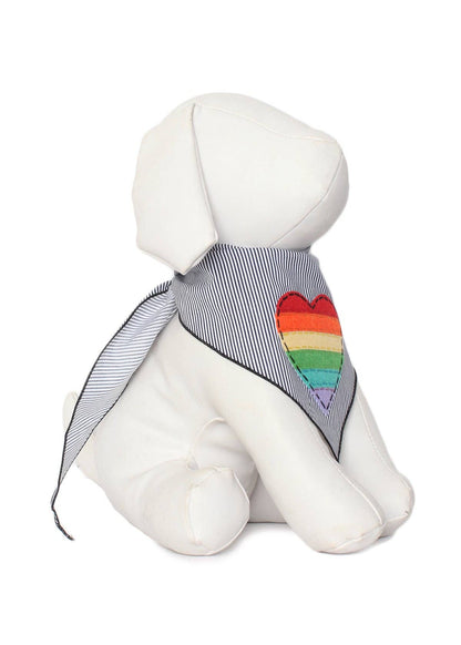 Stitched Rainbow Heart Patch Bandana