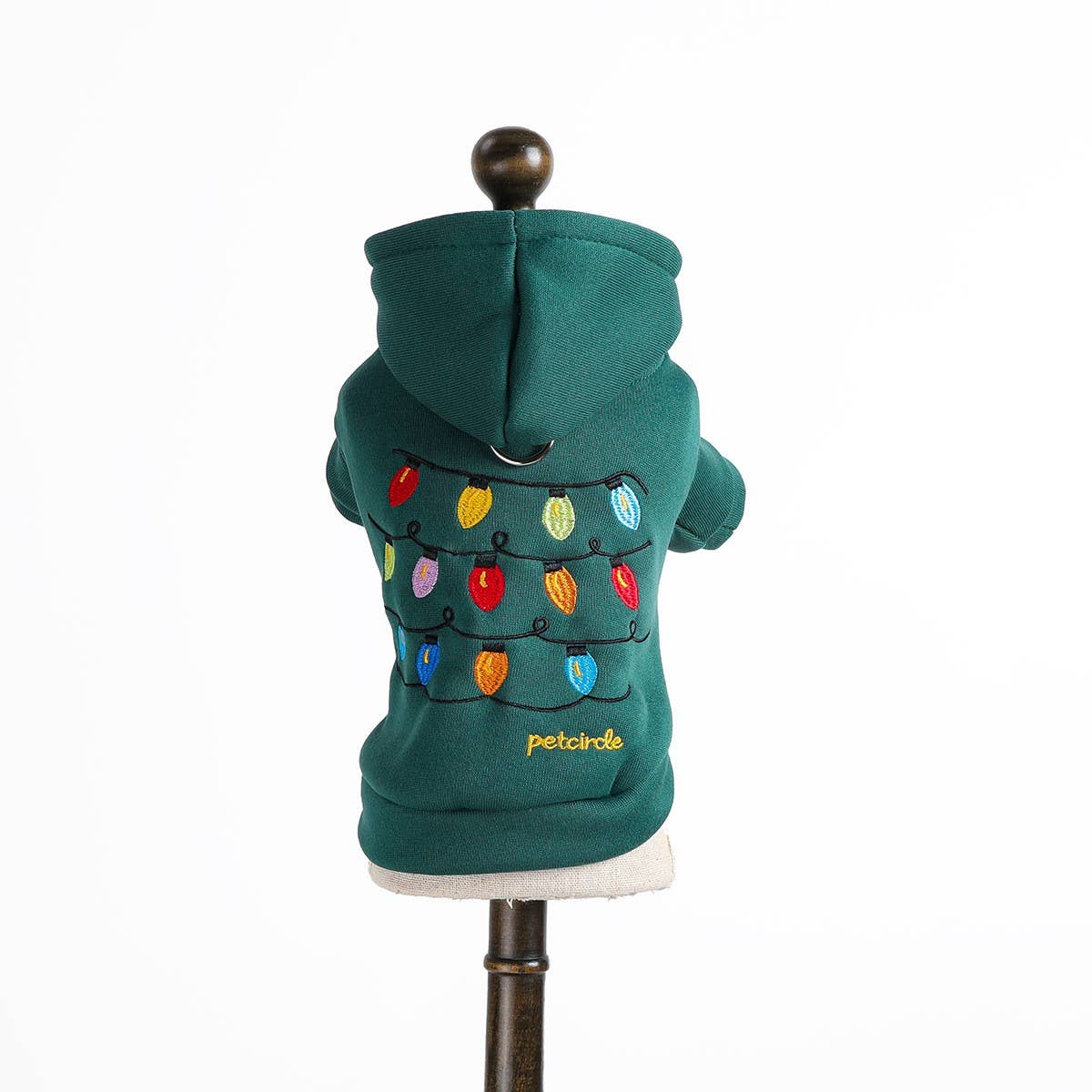 Christmas String Lights Dog Fleece Hoodie