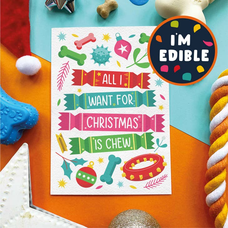 Christmas Edible Card for Dogs - Scoff Paper