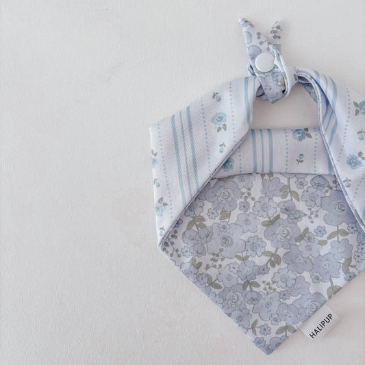 The Lilia Blue Floral Reversible Dog Bandana