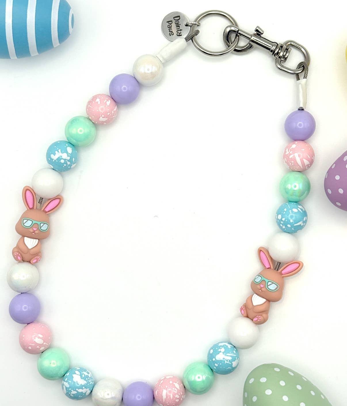 Hop into Spring Beaded Dog Collar