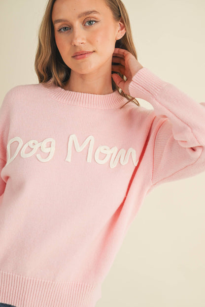 Dog Mom Sweater Pink