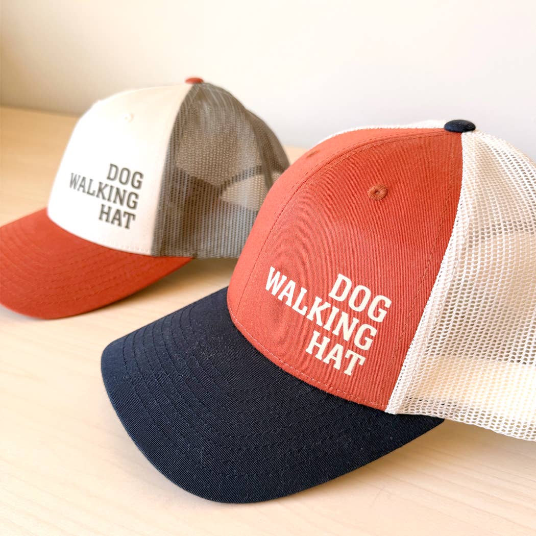 "Dog Walking Hat" Tri-Tone Trucker Hat