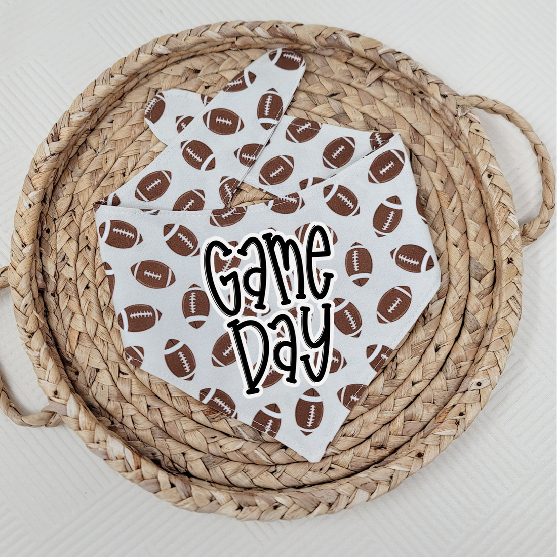 Neutral Game Day Football Dog Bandana