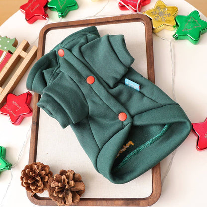 Christmas String Lights Dog Fleece Hoodie