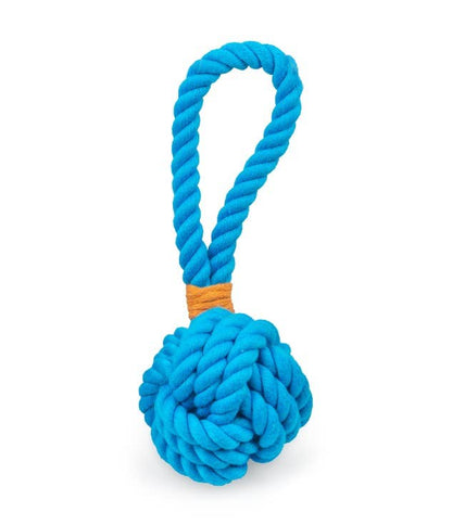 Ball Tug Rope Dog Toy with Handle - Assorted Sizes/Colors