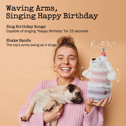 Fuzzwoof Singing and Dancing Birthday Cake Dog Toy: Dancing Teddy