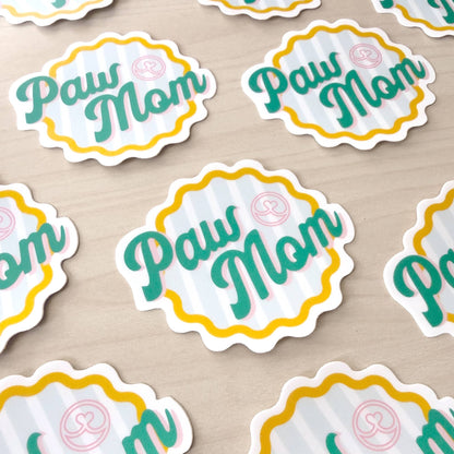 Paw Mom Sticker – Cute Dog Mom Waterproof Vinyl Decal