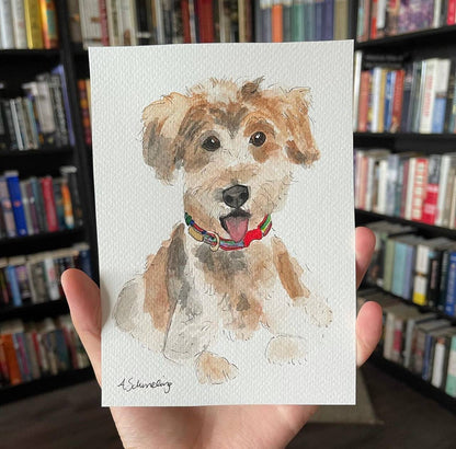 Custom Watercolor Pet Portrait - Assorted Sizes