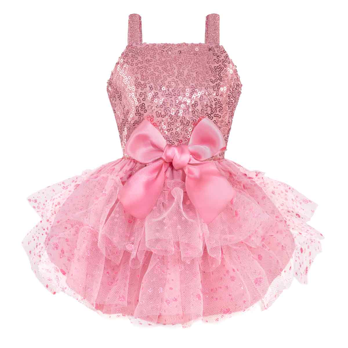 Sparkly Pink Sequin Dog Tutu Dress