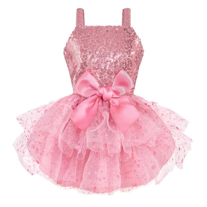 Sparkly Pink Sequin Dog Tutu Dress
