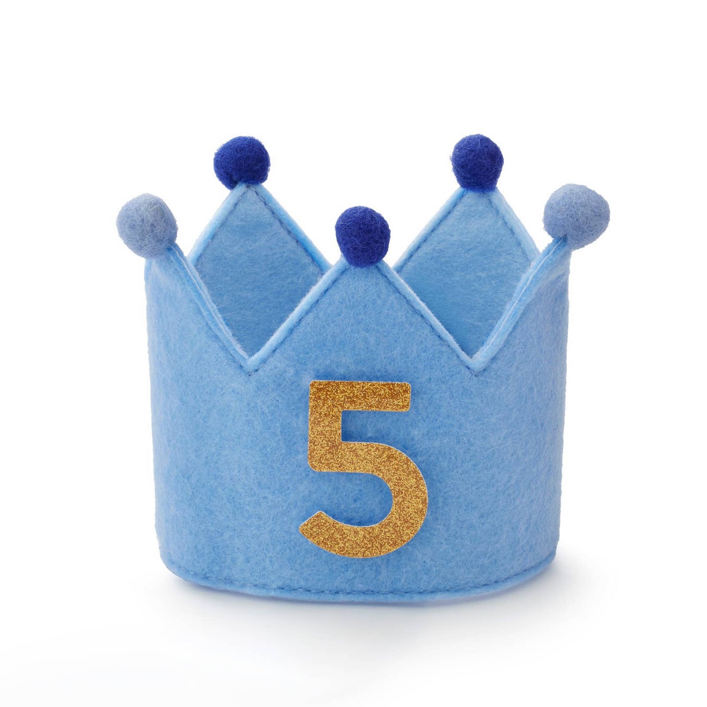Light Blue Dog Birthday Crown + Numbers Set